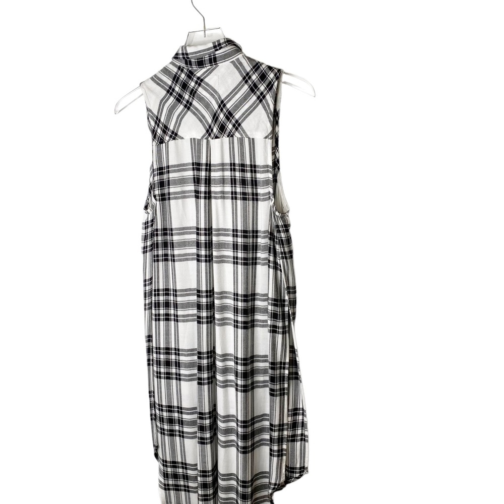 Rails Jordyn Long Button Down Plaid Tunic Black W… - image 4